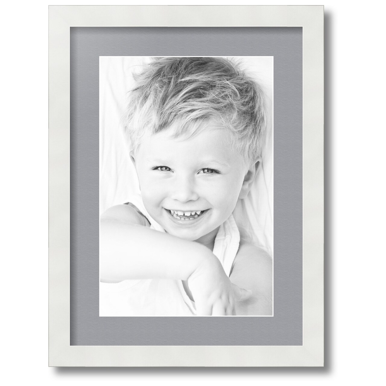 ArtToFrames Collage Photo Picture Frame with 1 - 10x15 inch Openings, Framed in White with Over 62 Mat Color Options and Regular Glass (CSM-3966-1402)